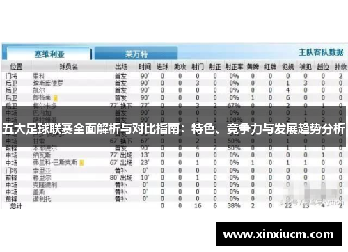 五大足球联赛全面解析与对比指南：特色、竞争力与发展趋势分析